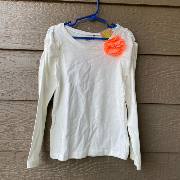 Crazy 8 Ruched Sleeve Top Girls size S( 5-6) long sleeve - Picture 1 of 5